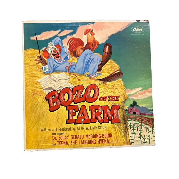 Lot of 3 Vintage Bozo Vinyl Record LP Happy Birthday Party The Farm Rocket Ship - Picture 3 of 5